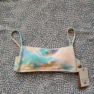 NWT Billabong Rainbow Tie Dye Bikini Top Size Medium